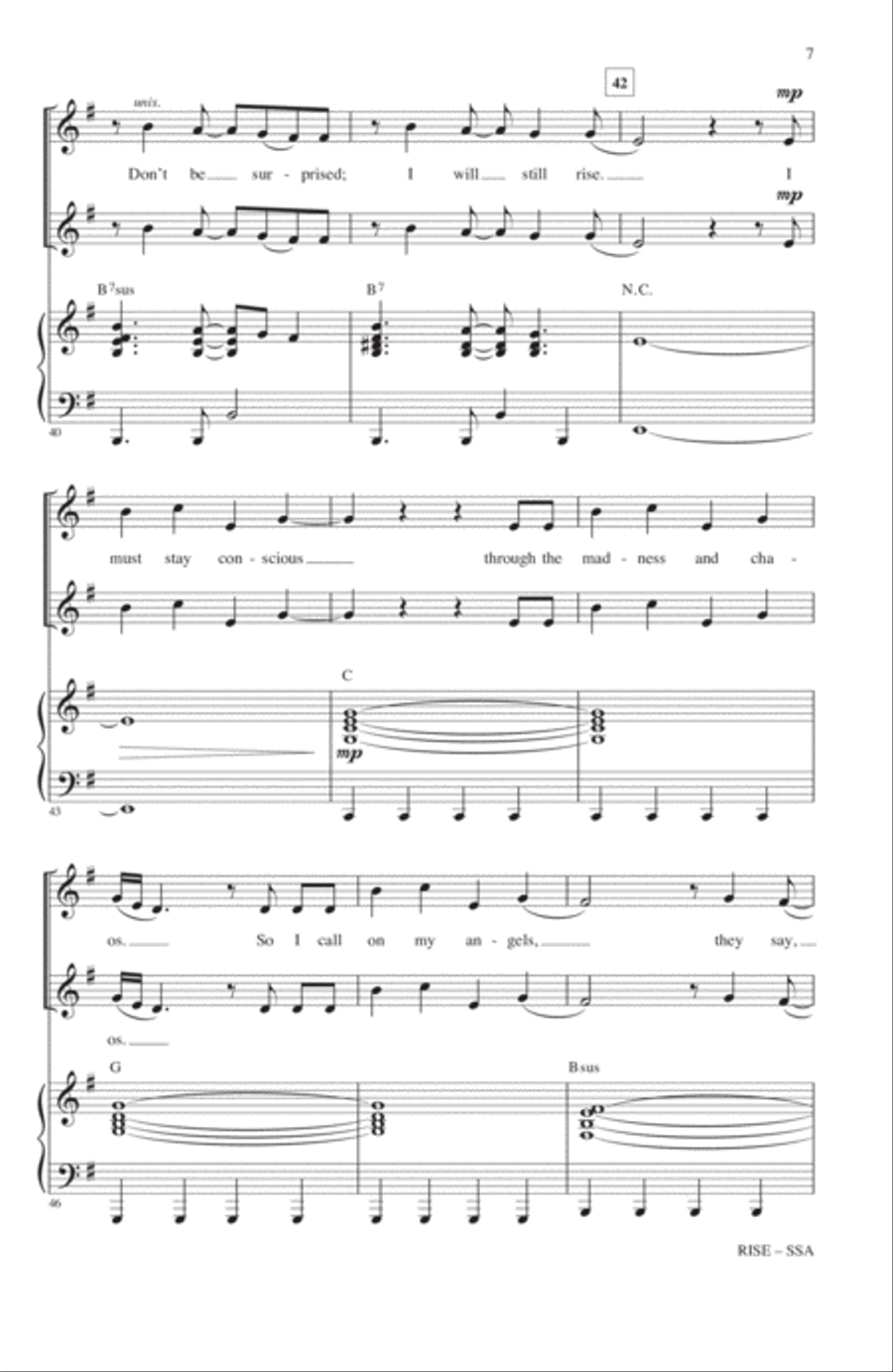 Rise (arr. Mac Huff) SSA scores gallery preview page 6
