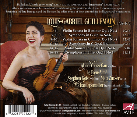 Alana Youssefian: Brillance Indeniable - The Virtuoso Violin in the Court of Louis XV, Sonatas & Symphonies by Louis-Gabriel Guillemain