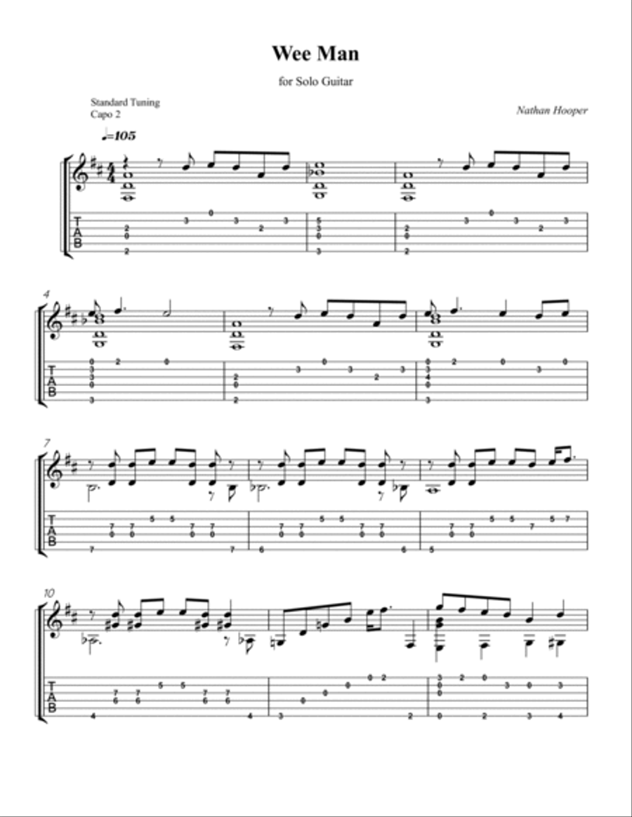 Wee Man Acoustic Guitar scores gallery preview page 2