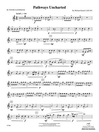 Pathways Uncharted: B-flat Tenor Saxophone