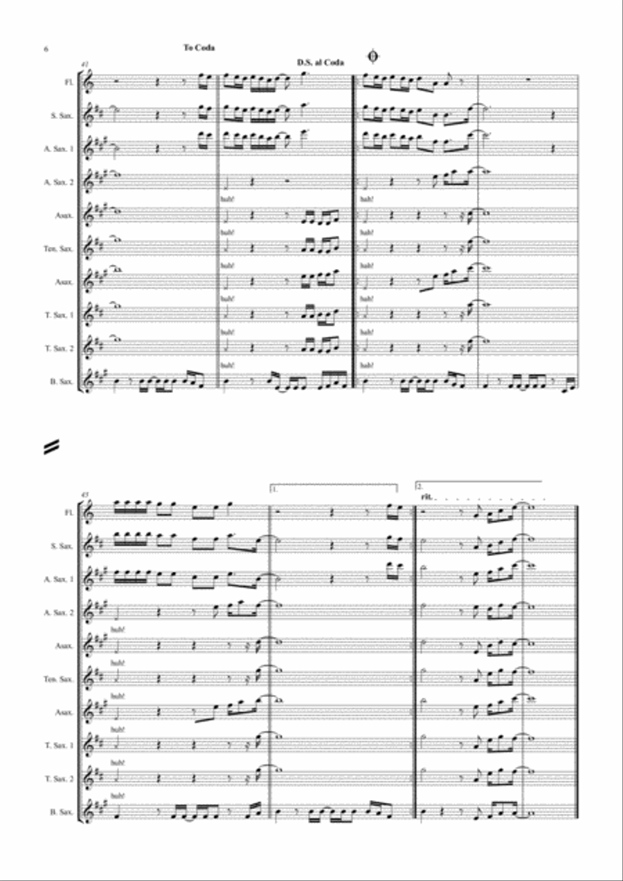 Kung-fu Woodwind Quintet scores gallery preview page 6
