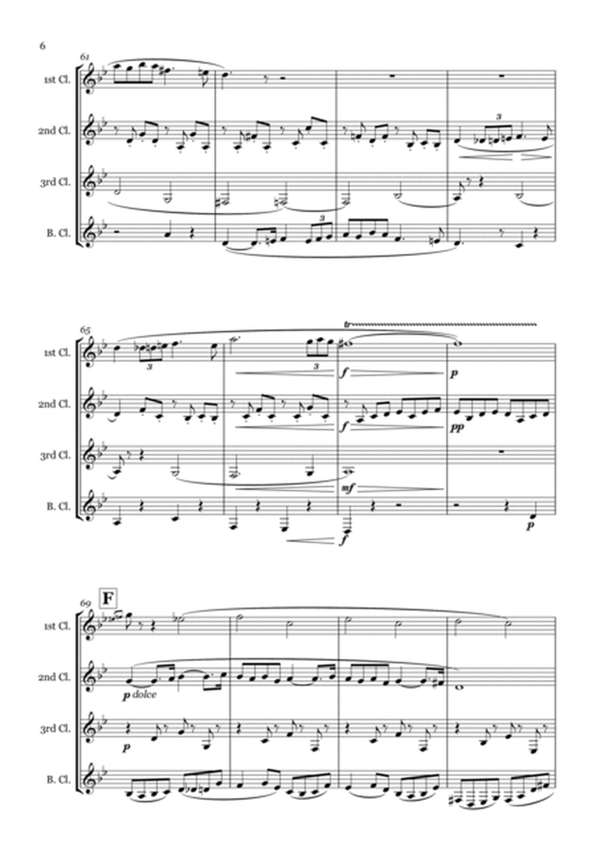 Pavane by Gabriel Faure - Clarinet quartet image number null
