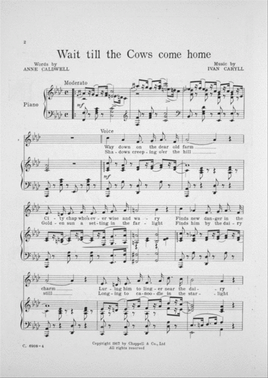 Wait Till The Cows Come Home Voice scores gallery preview page 2