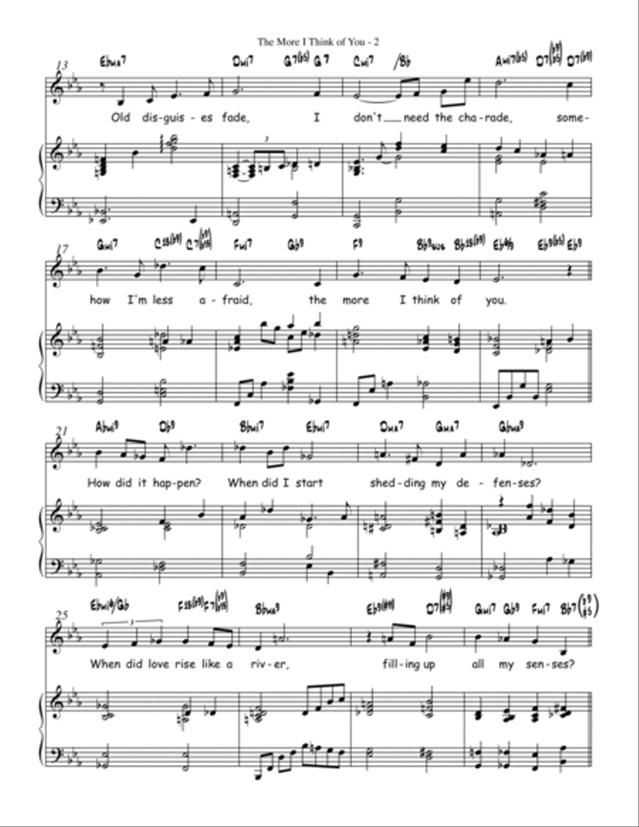 The More I Think of You Tenor Voice scores gallery preview page 2