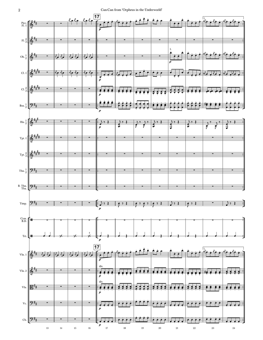 Can-Can (Score & Parts) Full Orchestra scores gallery preview page 4