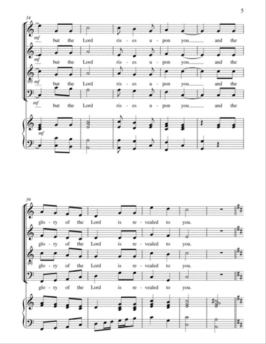Arise and Shine - Your Light Has Come 4-Part scores gallery preview page 5