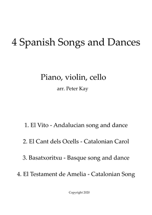 4 Spanish Songs and Dances for Piano Trio