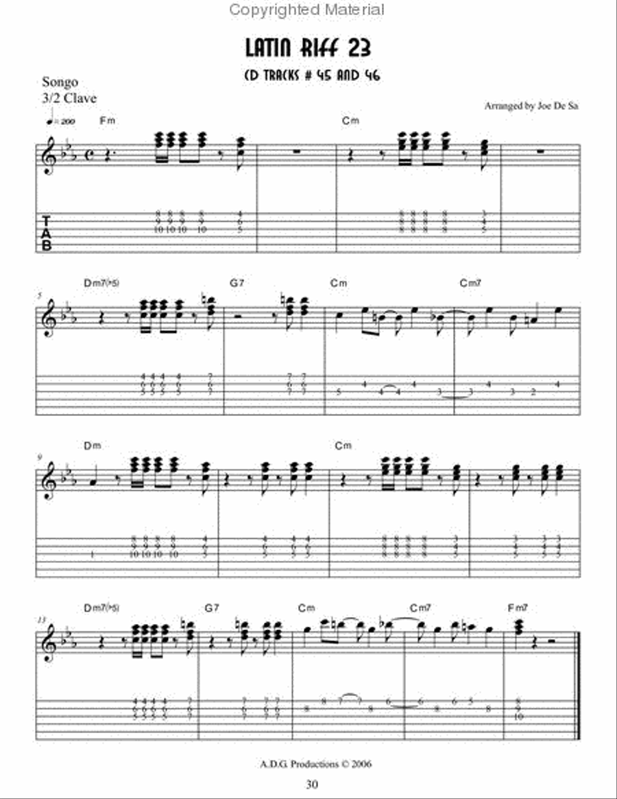 Ultimate Latin Riffs for Guitar Guitar scores gallery preview page 3