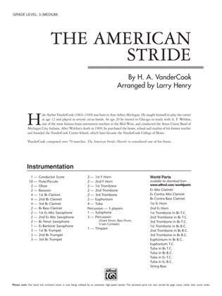 The American Stride: Score