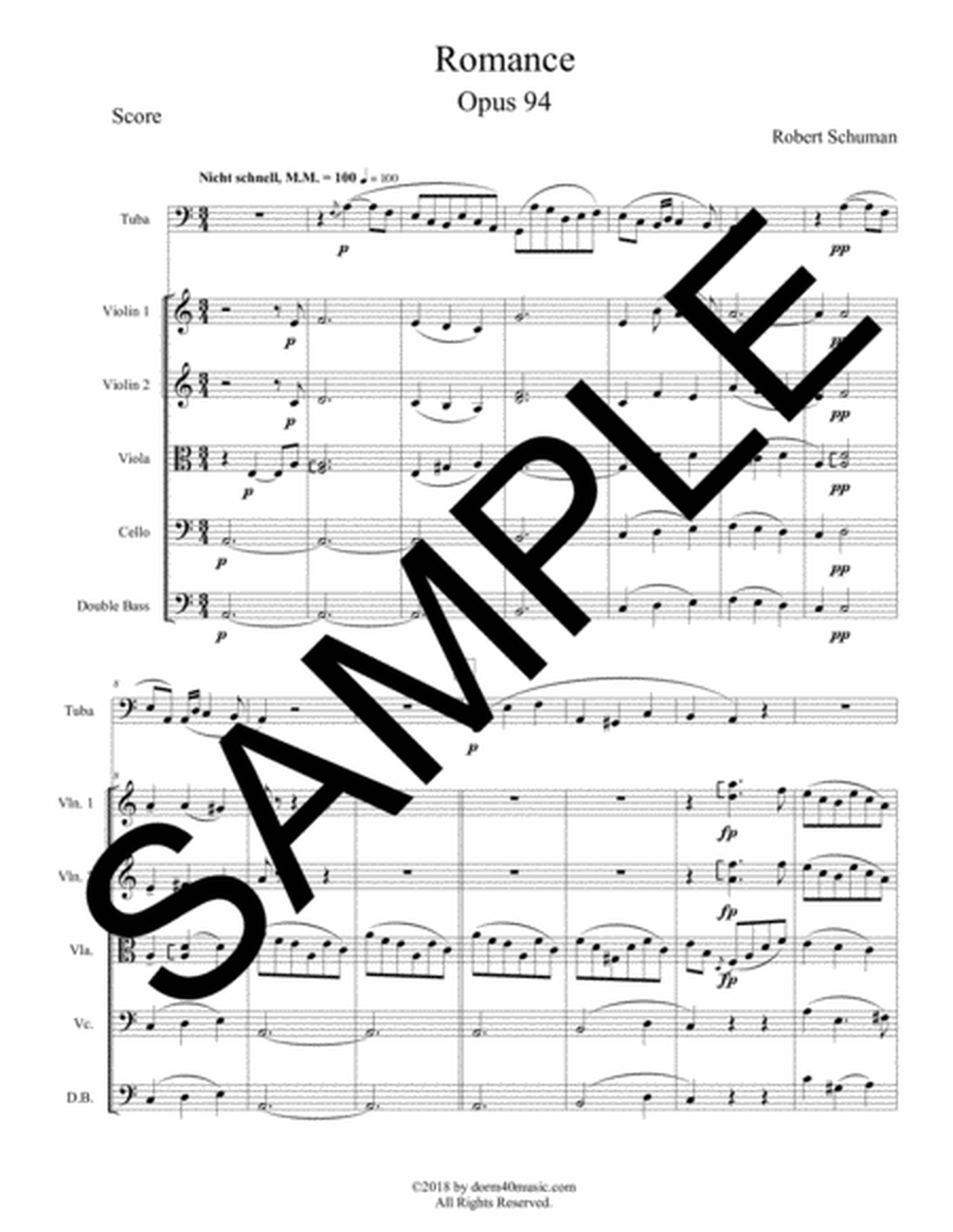 Romance, Opus 94 for Tuba and String Orchestra image number null