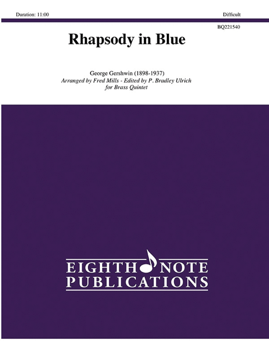 Rhapsody in Blue Rhapsody in Blue Brass Quintet scores gallery preview page 1