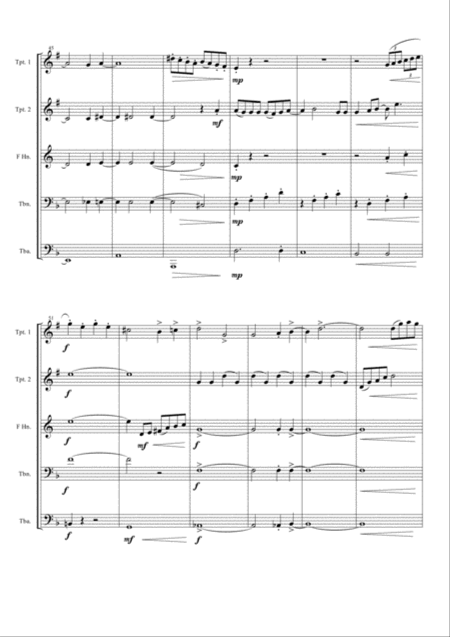 For The First Time In Forever Brass Ensemble scores gallery preview page 5