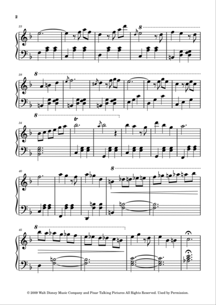 Married Life Piano Solo scores gallery preview page 3