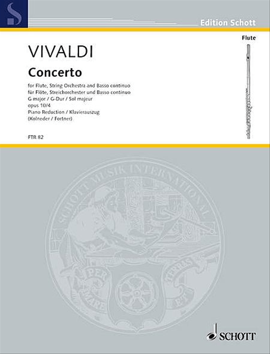Concerto No. 4 in G Major, Op. 10 (RV 435/PV 104) Flute Solo scores gallery preview page 1