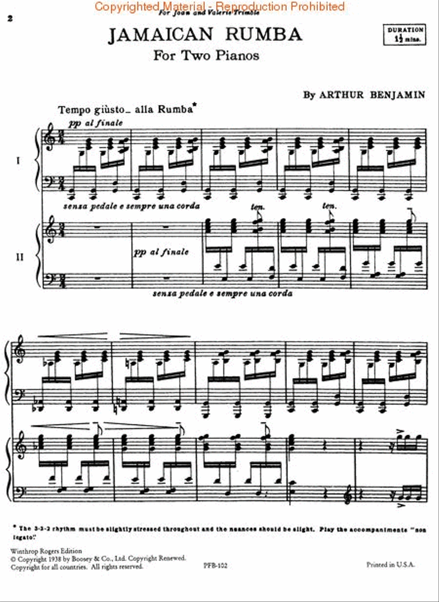 Jamaican Rumba Piano Solo scores gallery preview page 2