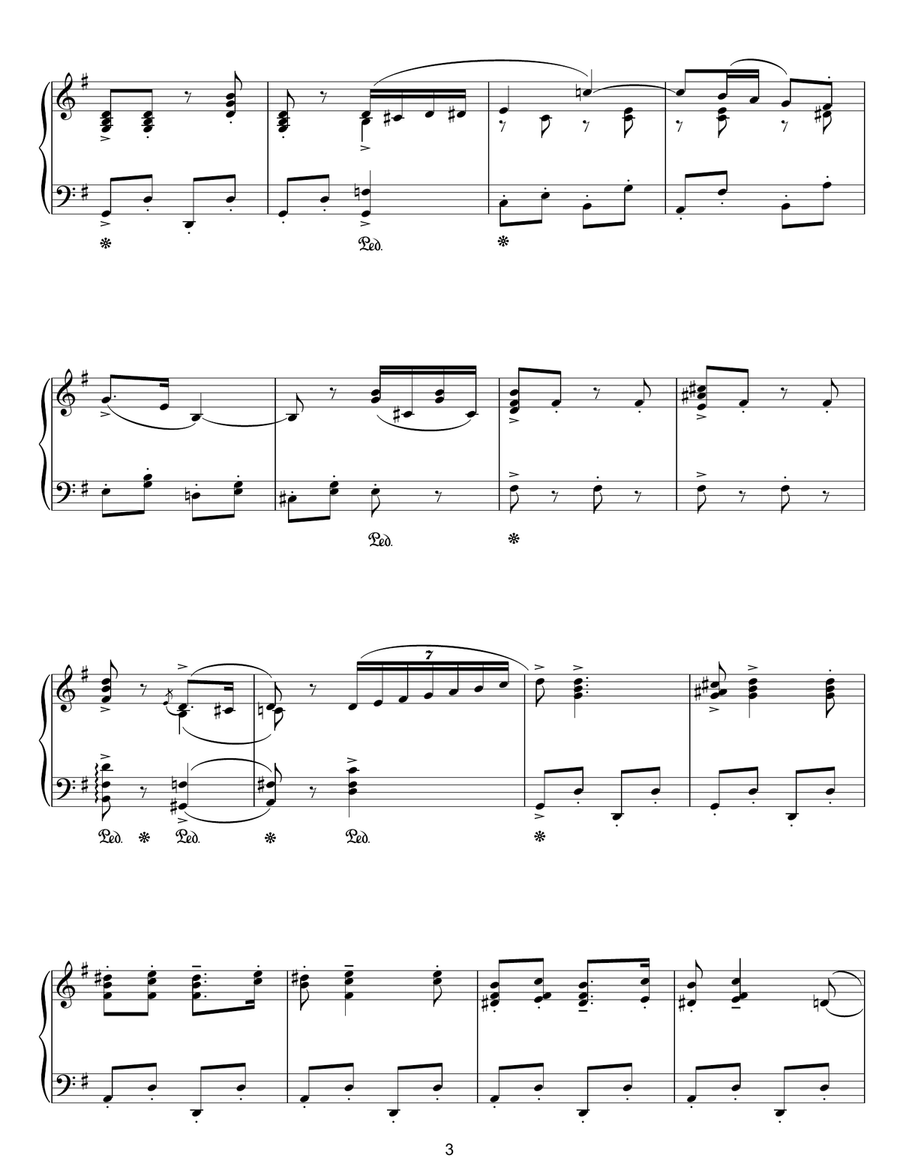 London Calling March Piano Solo scores gallery preview page 3