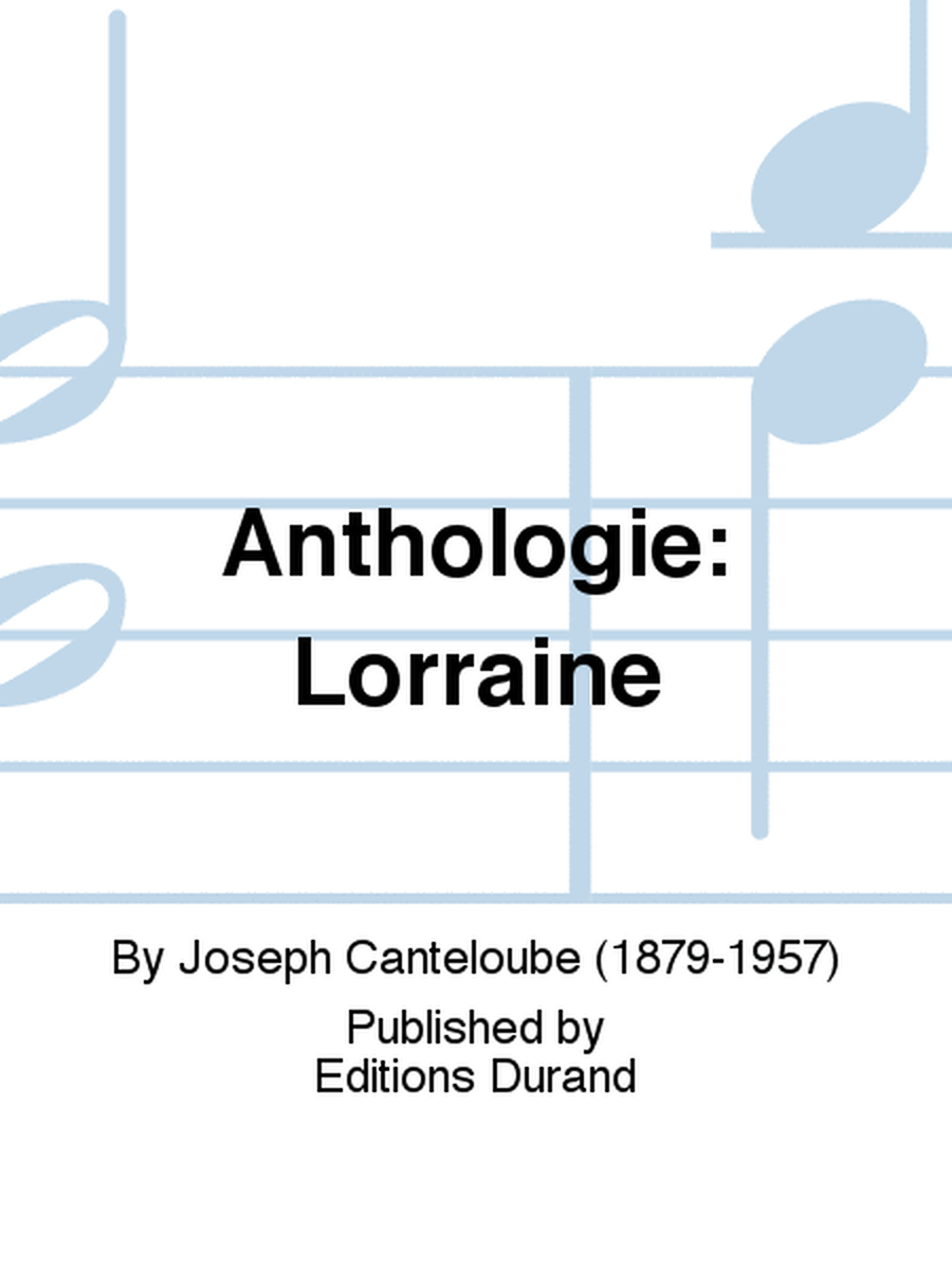 Anthologie: Lorraine