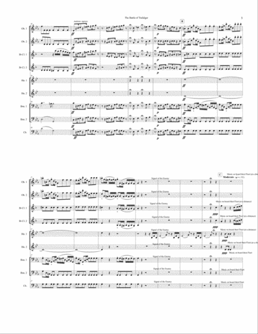 Battle of Trafalgar Woodwind Ensemble scores gallery preview page 5