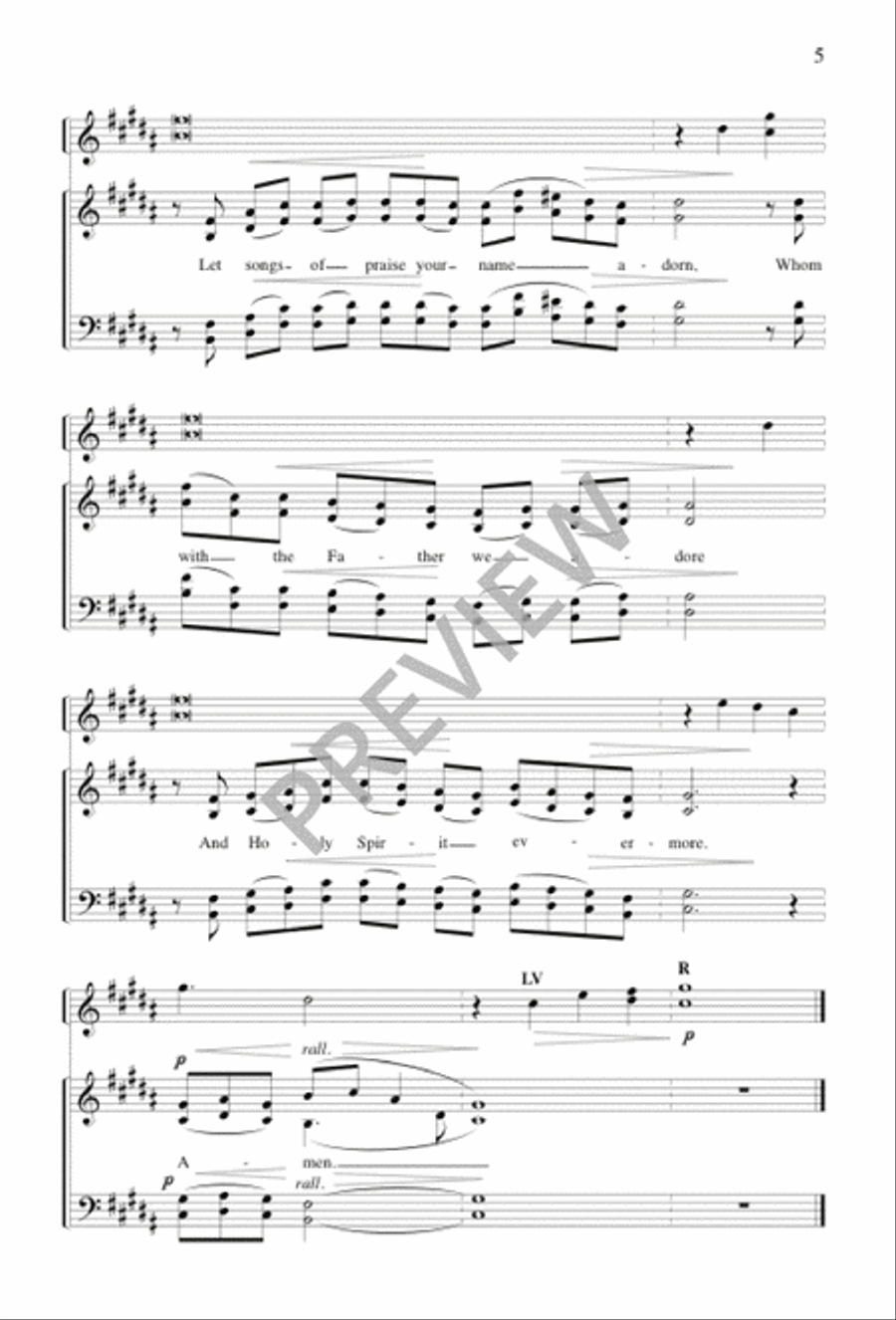 O Savior of Our Fallen Race 4-Part scores gallery preview page 6