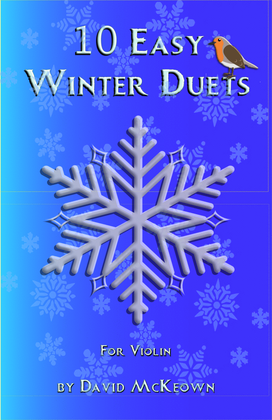 Book cover for 10 Easy Winter Duets for Violin