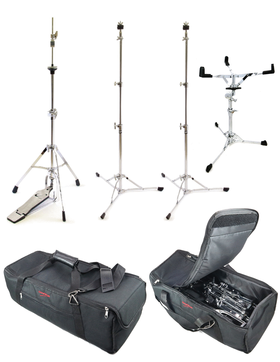 Canopus Light Weight Hardware Pack with Bag, Two Cymbal Stands, Snare, Hi Hat Stands
