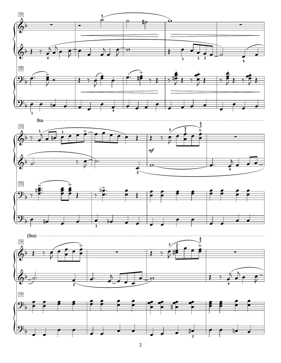 Beyond The Sea Piano Duet scores gallery preview page 2