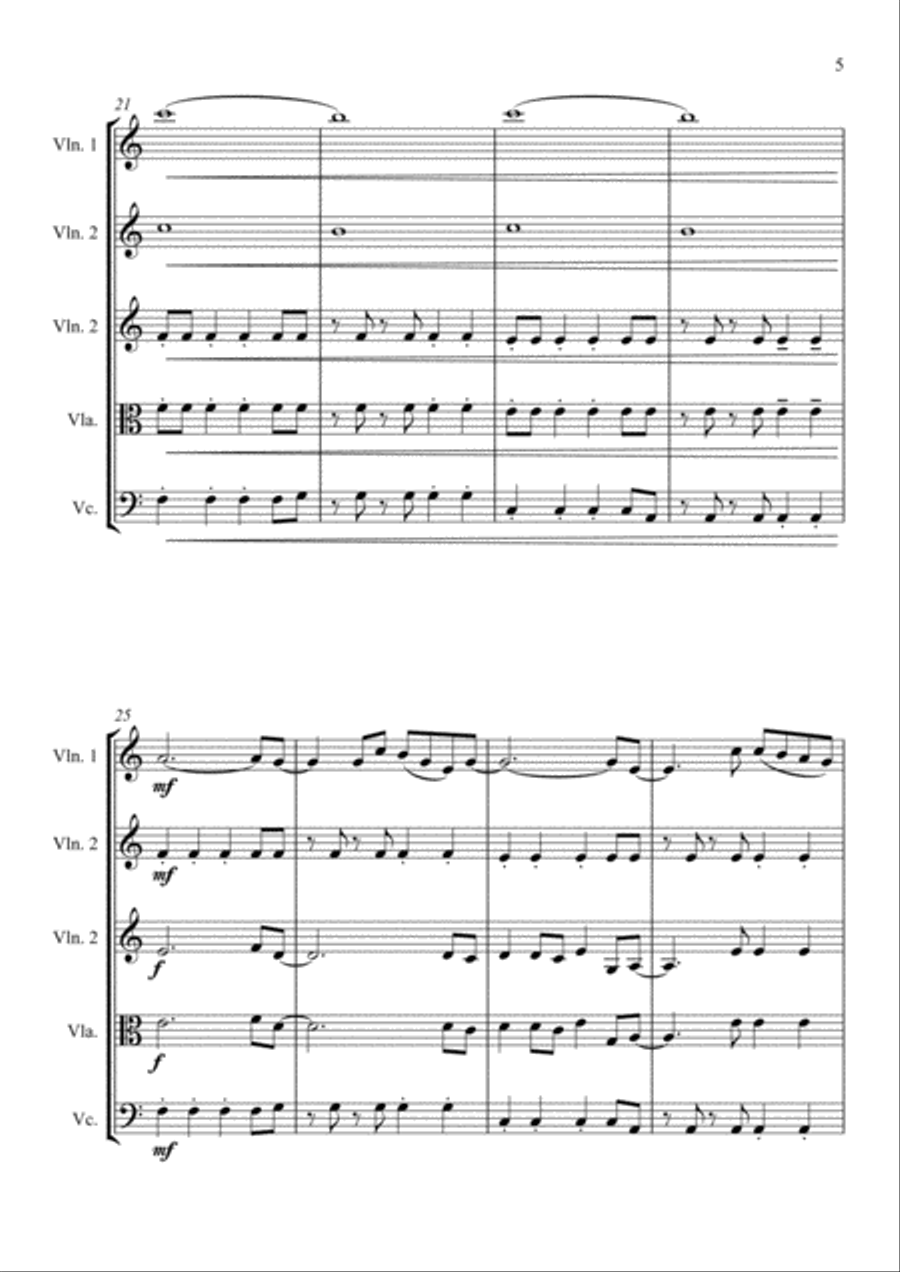 Viva La Vida String Quartet scores gallery preview page 5
