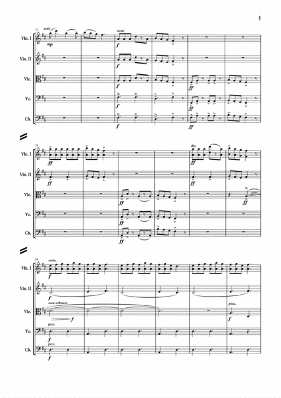 HOPINA. Armenian Joke Song String Orchestra scores gallery preview page 5