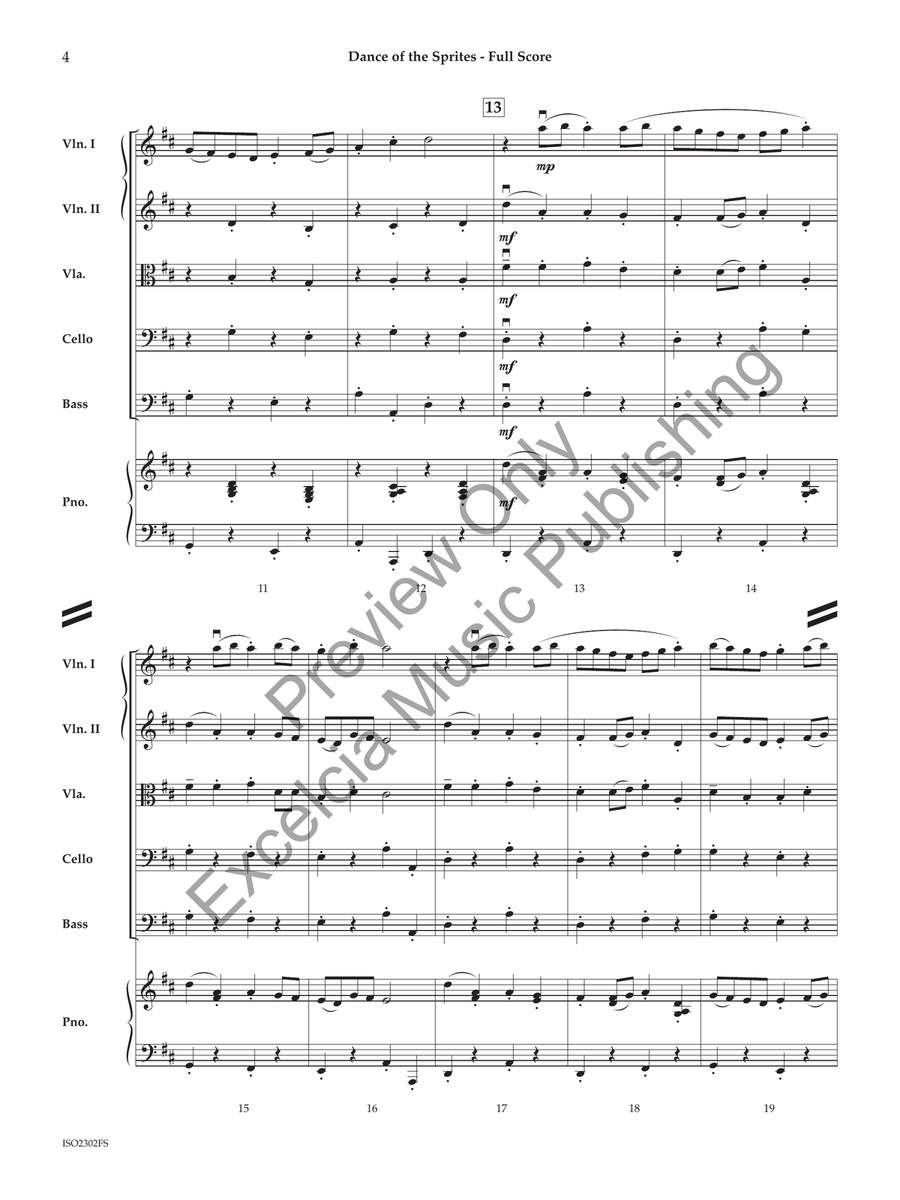 Dance of the Sprites (Score) String Orchestra scores gallery preview page 5