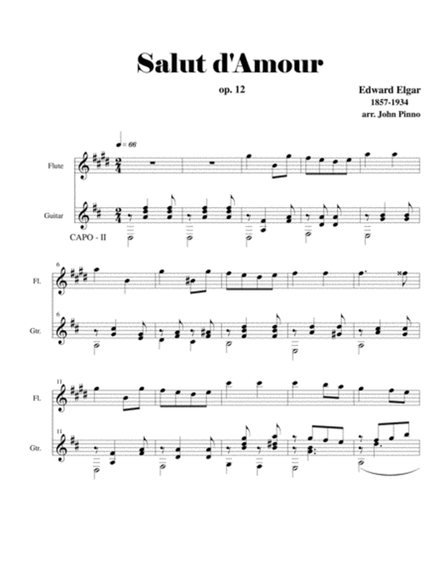 Salut d'Amour (Edward Elgar)arr. for flute (or violin)and classical guitar