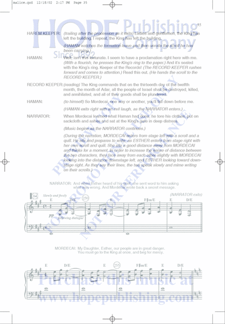 Malice in the Palace Unison Choir scores gallery preview page 35