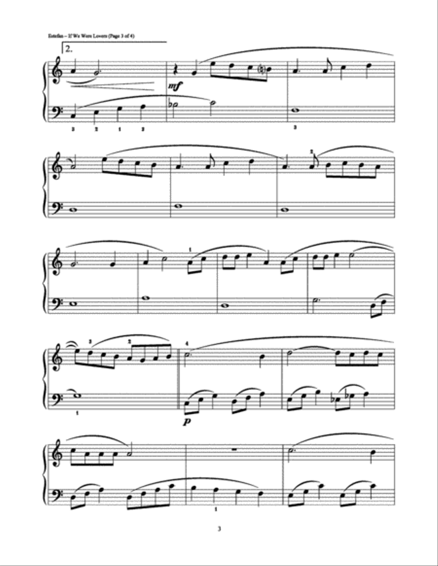 If We Were Lovers If We Were Lovers Easy Piano scores gallery preview page 3
