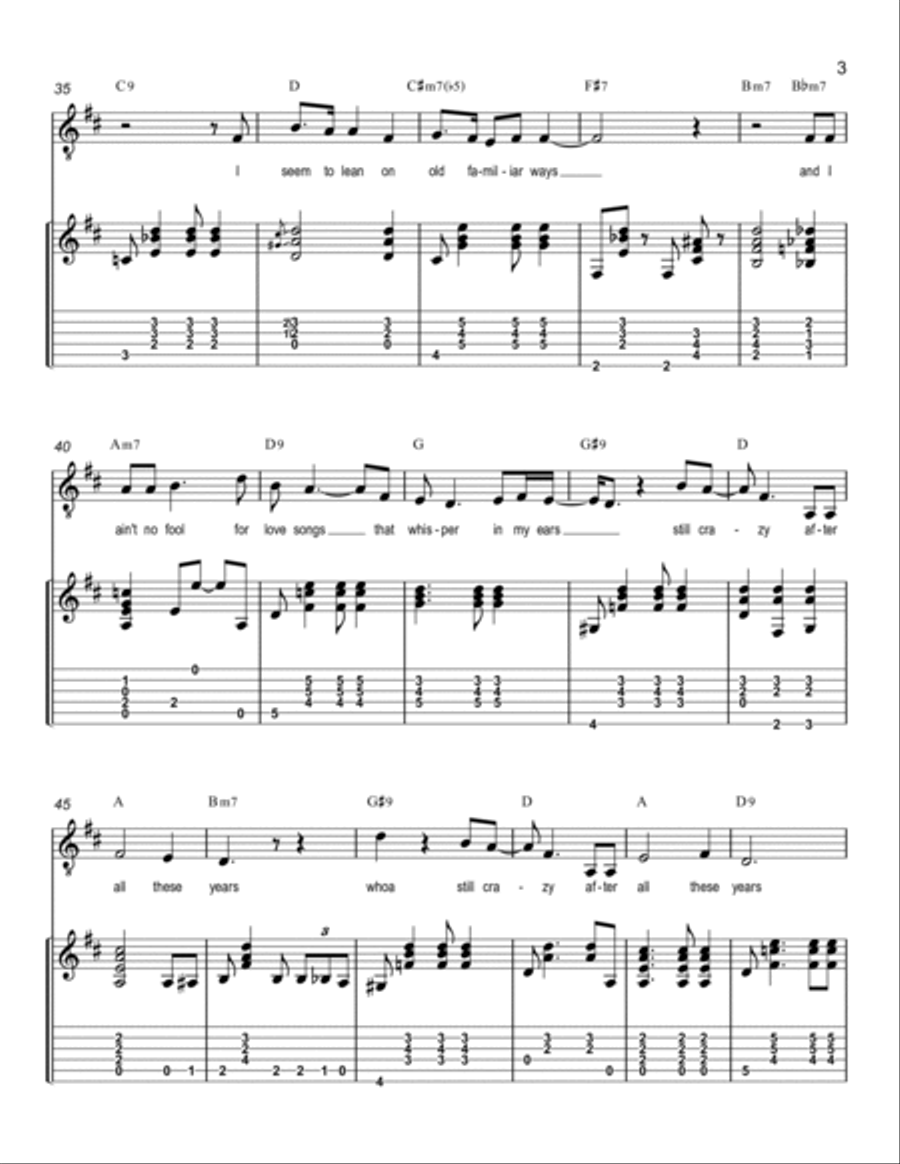 Still Crazy After All These Years Guitar Tablature scores gallery preview page 3