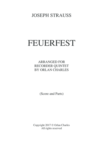Feuerfest (Fire-Proof!) - Polka Op. 269 - for recorder quintet image number null