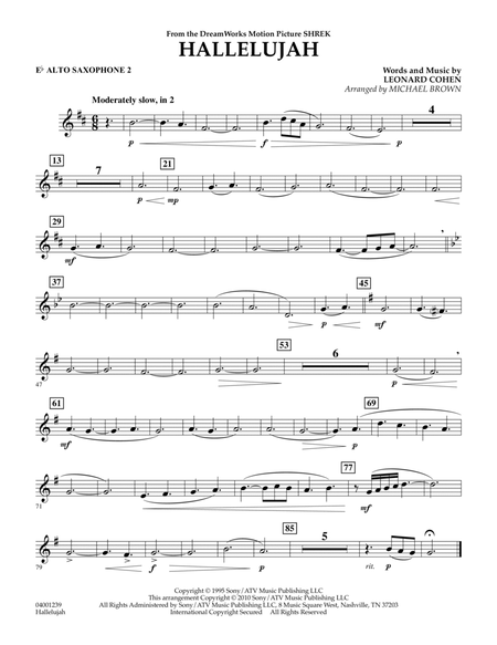 Hallelujah - Eb Alto Saxophone 2
