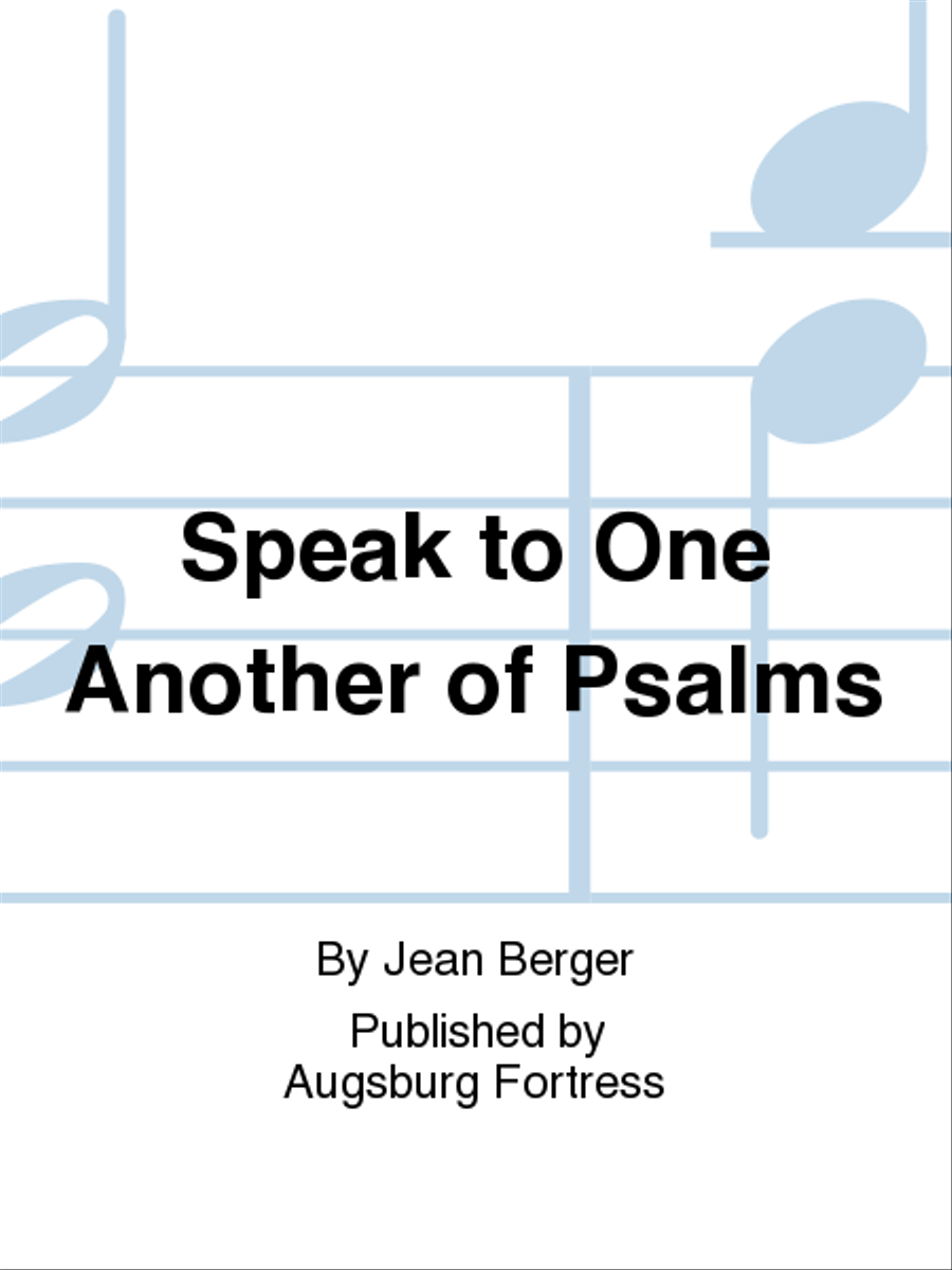 Speak to One Another of Psalms 4-Part scores gallery preview page 1