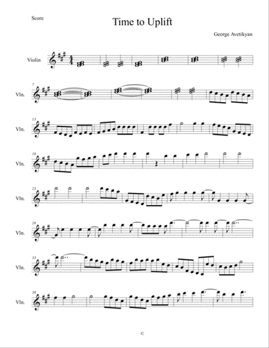 Time to Uplift Time to Uplift Piano Solo scores gallery preview page 1