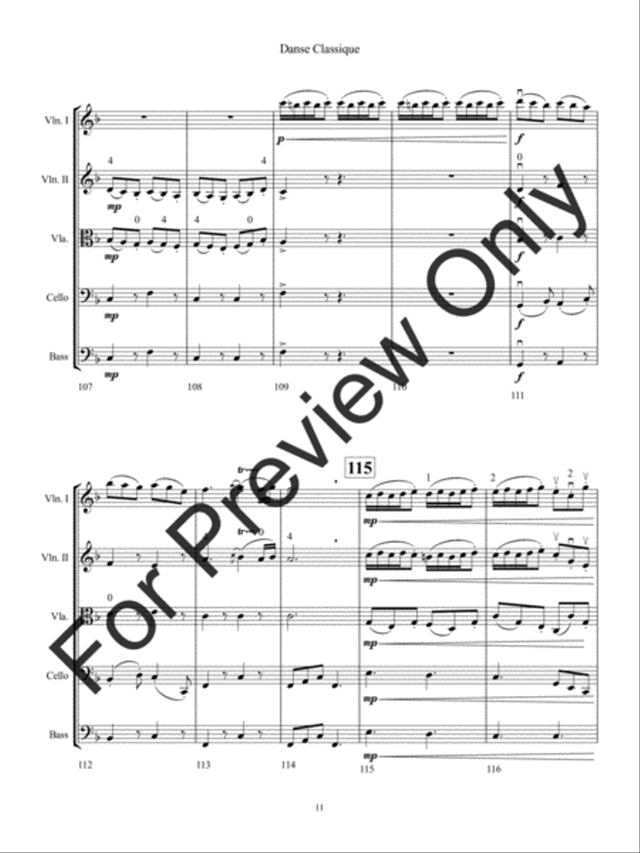 Danse Classique Danse Classique String Orchestra scores gallery preview page 14