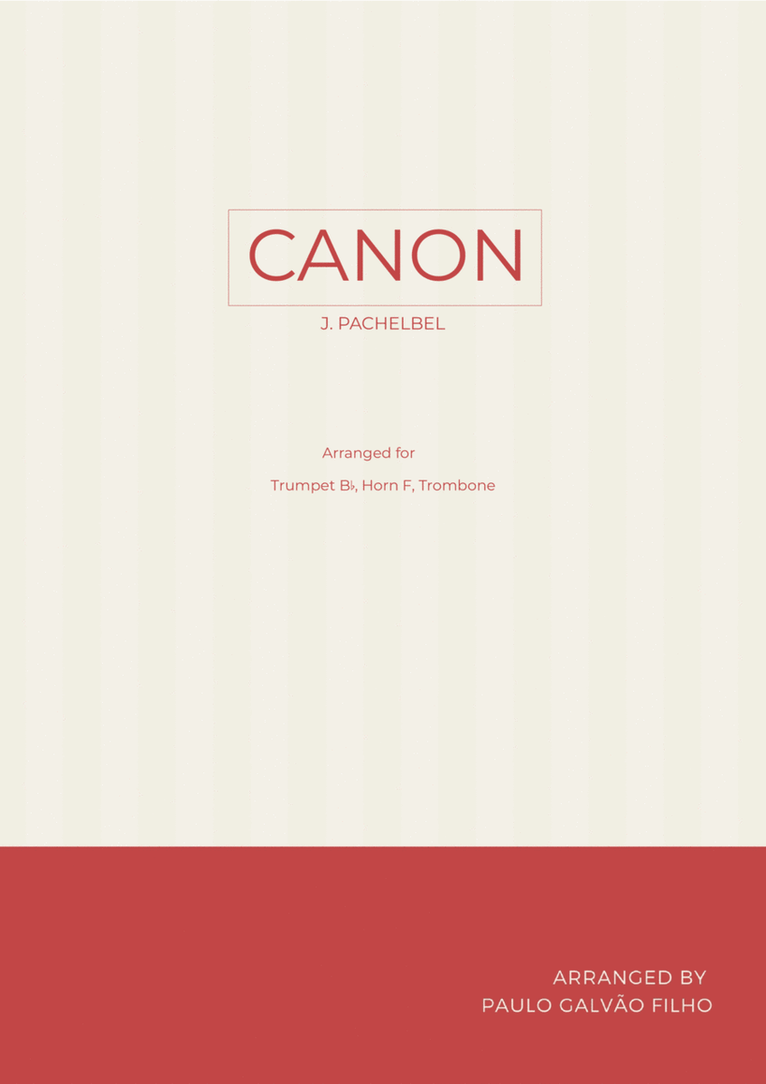 CANON IN D - BRASS TRIO (TRUMPET, HORN & TROMBONE) image number null