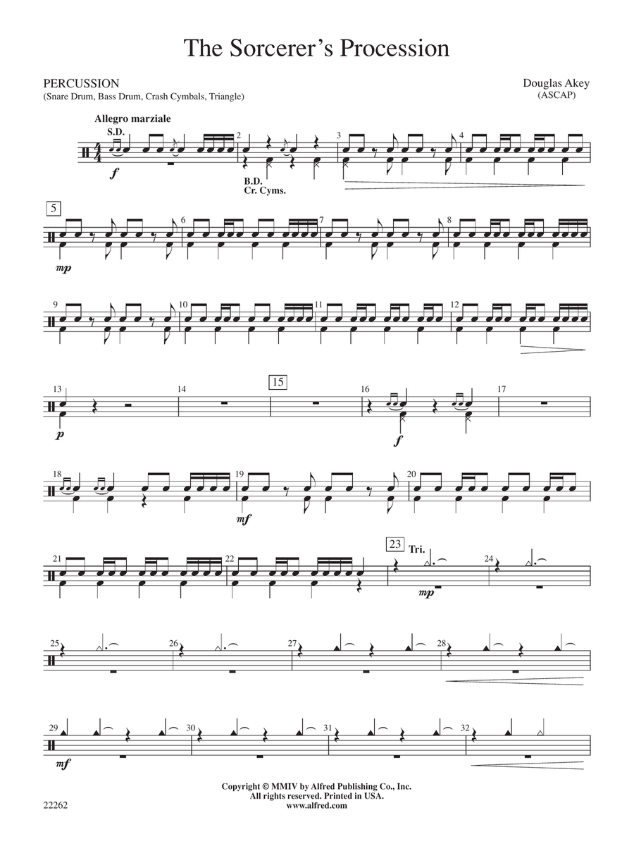 The Sorcerer's Procession: 1st Percussion