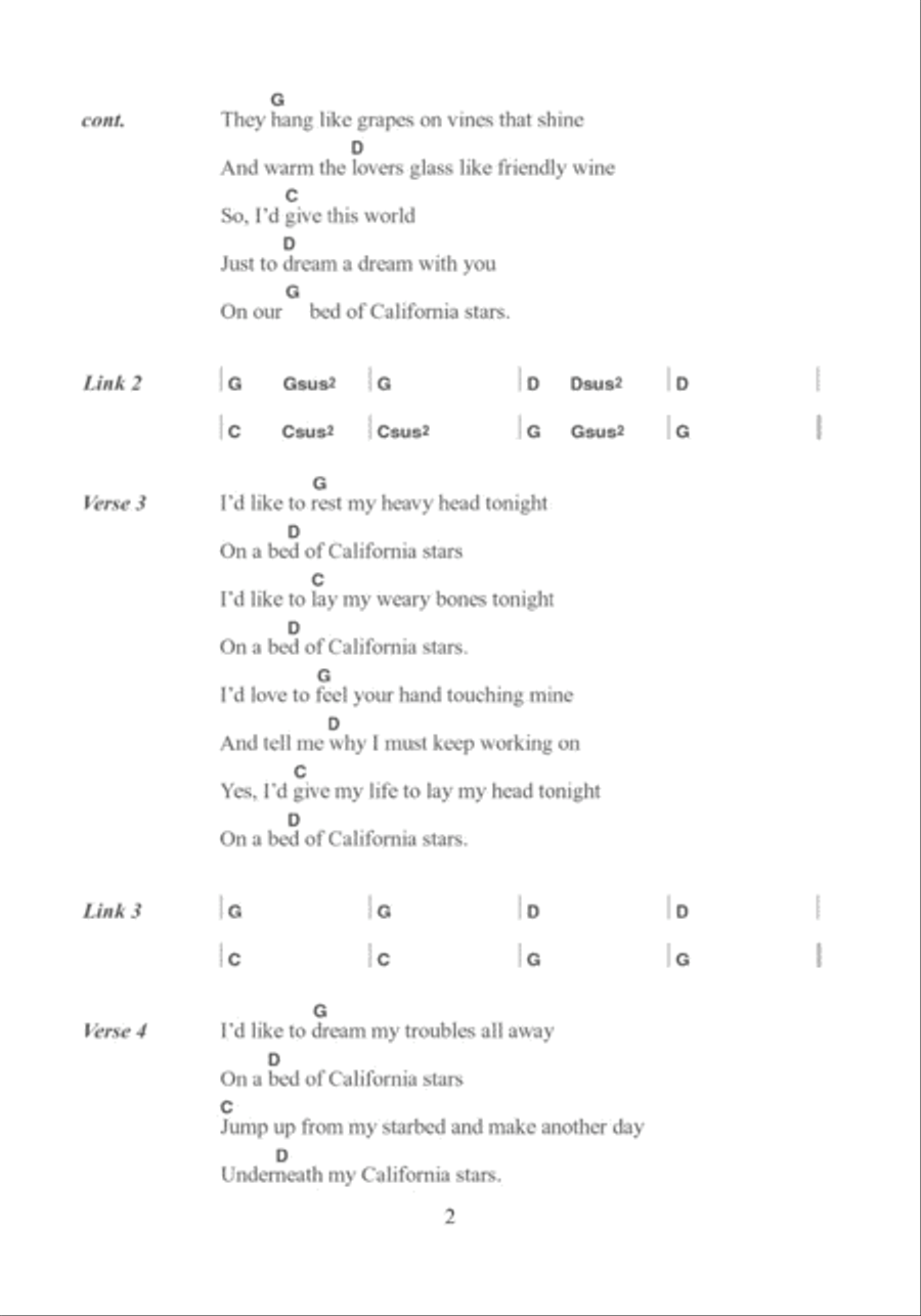California Stars California Stars Electric Guitar scores gallery preview page 2