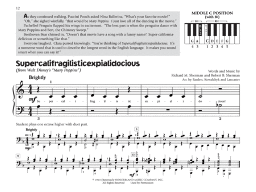 Music for Little Mozarts -- Little Mozarts Go to Hollywood, Book 3-4 Piano Method scores gallery preview page 4