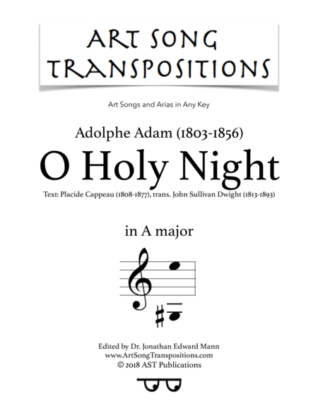 ADAM: O Holy Night (transposed to A major)