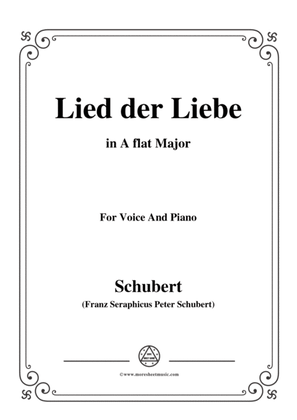 Schubert-Lied der Liebe,in A flat Major,for Voice and Piano