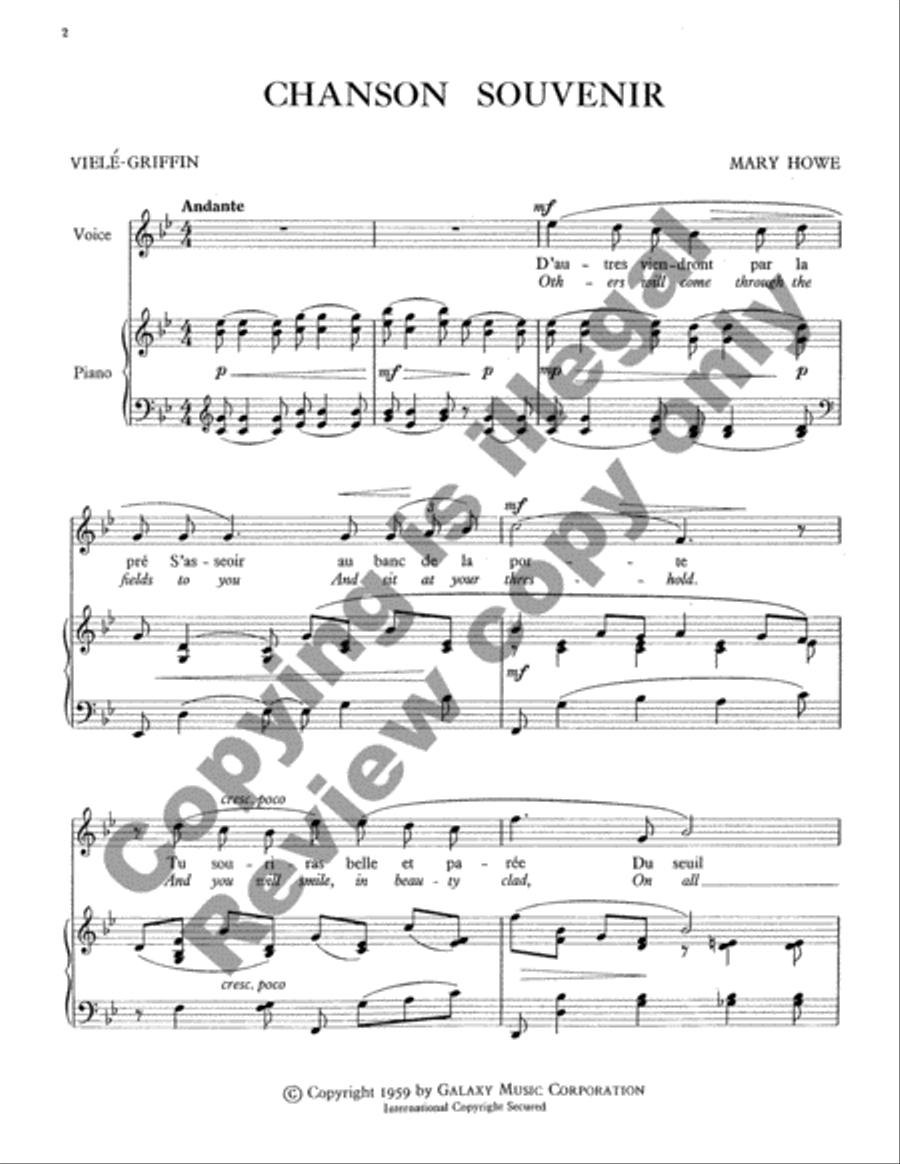 French Songs French Songs High Voice scores gallery preview page 4