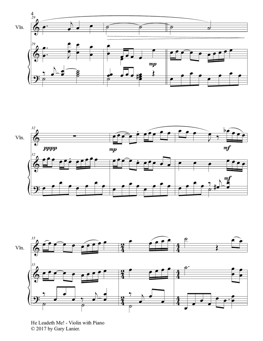 Gospel Hymns for Violin (Violin with Piano Accompaniment) Violin Solo scores gallery preview page 5