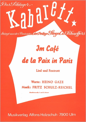 Im Café de la Paix in Paris