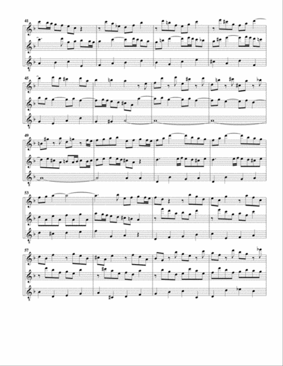 Trio for organ, BWV 585 (arrangement for 3 recorders) Recorder scores gallery preview page 5