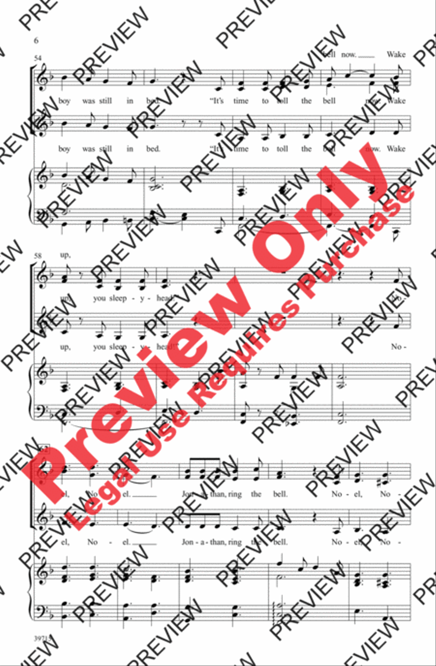 Jonathan's Bell Carol Women's Choir scores gallery preview page 6