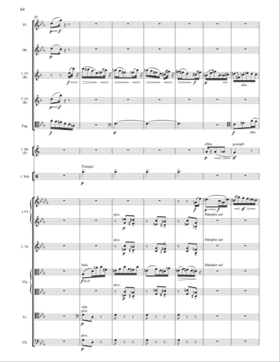 Mahler (arr. Lee): Symphony No. 4 in G Major 2nd movement, Full Score Chamber Orchestra scores gallery preview page 4